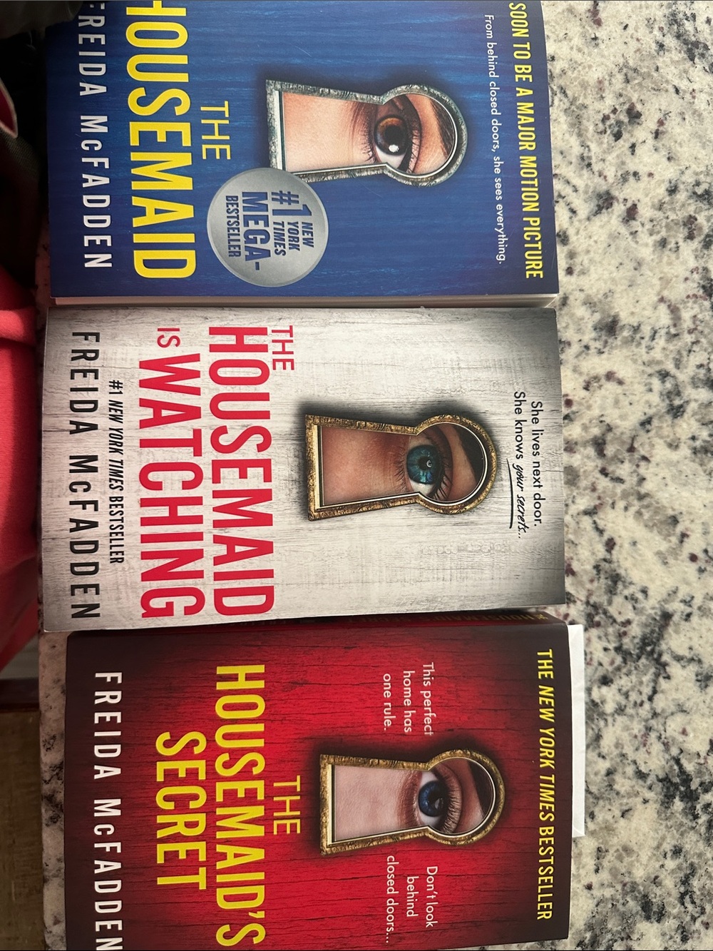The Housemaid Trilogy by Freida McFadden — Red, Blue, White Covers